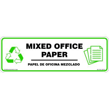Recycling Graphic Mixed Office Paper (English & Spanish)