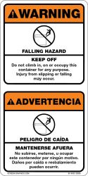 Caution Falling Hazard (English & Spanish)
